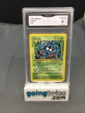 GMA Graded 1999 Pokemon Base Set Unlimited #66 TANGELA Trading Card - VG-EX 4