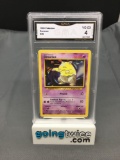 GMA Graded 1999 Pokemon Base Set Unlimited #49 DROWZEE Trading Card - VG-EX 4