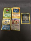 5 Count Lot of Vintage WOTC Holofoil Rare Trading Cards from Huge Collection