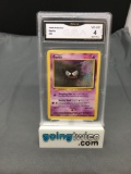 GMA Graded 1999 Pokemon Base Set Unlimited #50 GASTLY Trading Card - VG-EX 4