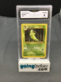 GMA Graded 1999 Pokemon Base Set Unlimited #54 METAPOD Trading Card - VG-EX 4