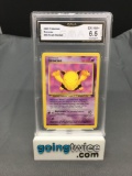 GMA Graded 2000 Pokemon Team Rocket #54 DROWZEE Trading Card - EX-NM+ 6.5