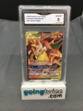 GMA Graded 2019 Pokemon Cosmic Eclipse #22 CHARIZARD & BRAIXEN GX Holofoil Rare Card - NM-MT 8