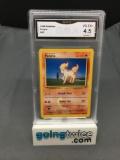 GMA Graded 1999 Pokemon Base Set Unlimited #60 PONYTA Trading Card - VG-EX+ 4.5
