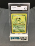GMA Graded 1999 Pokemon Base Set Unlimited #45 CATERPIE Trading Card - VG-EX+ 4.5