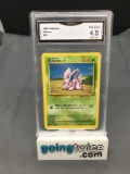 GMA Graded 1999 Pokemon Base Set Unlimited #55 NIDORAN Trading Card - VG-EX+ 4.5