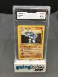 GMA Graded 1999 Pokemon Base Set Unlimited #34 MACHOKE Trading Card - VG-EX+ 4.5