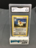 GMA Graded 1999 Pokemon Base Set Unlimited #57 PIDGEY Trading Card - EX+ 5.5