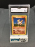 GMA Graded 1999 Pokemon Base Set Unlimited #60 PONYTA Trading Card - EX+ 5.5