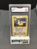 GMA Graded 1999 Pokemon Base Set Unlimited #57 PIDGEY Trading Card - EX+ 5.5