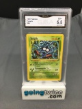 GMA Graded 1999 Pokemon Base Set Unlimited #66 TANGELA Trading Card - EX+ 5.5