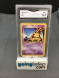 GMA Graded 1999 Pokemon Base Set Unlimited #43 ABRA Trading Card - EX+ 5.5