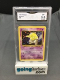 GMA Graded 1999 Pokemon Base Set Unlimited #49 DROWZEE Trading Card - EX+ 5.5