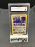 GMA Graded 1999 Pokemon Base Set Unlimited #18 DRAGONAIR Trading Card - EX 5