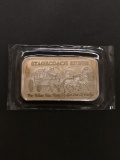 1 Troy Ounce .999 Fine Silver Breakable STAGECOACH Silver Bullion Bar - Breakable into Quarters