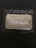 1 Troy Ounce .999 Fine Silver Breakable STAGECOACH Silver Bullion Bar - Breakable into Quarters