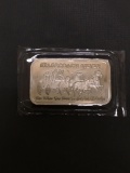 1 Troy Ounce .999 Fine Silver Breakable STAGECOACH Silver Bullion Bar - Breakable into Quarters