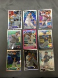 9 Card Lot of REFRACTORS and PRIZMS with Stars and Rookies from Huge Collection