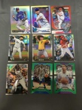 9 Card Lot of REFRACTORS and PRIZMS with Stars and Rookies from Huge Collection