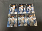 6 Card Lot of 2020 Topps Chrome DUSTIN MAY Dodgers ROOKIE Baseball Cards