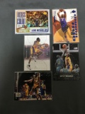 5 Card Lot of KOBE BRYANT Los Angeles Lakers Basketball Cards