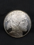 1 Troy Ounce .999 Fine Silver Indian Head Buffalo Silver Bullion Round Coin