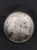 1 Troy Ounce .999 Fine Silver Indian Head Buffalo Silver Bullion Round Coin