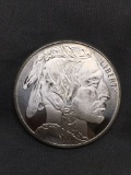 1 Troy Ounce .999 Fine Silver Indian Head Buffalo Silver Bullion Round Coin