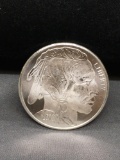 1 Troy Ounce .999 Fine Silver Indian Head Buffalo Silver Bullion Round Coin