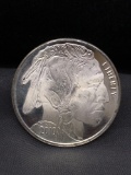 1 Troy Ounce .999 Fine Silver Indian Head Buffalo Silver Bullion Round Coin