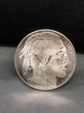 1 Troy Ounce .999 Fine Silver Indian Head Buffalo Silver Bullion Round Coin