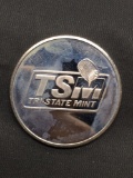 1 Troy Ounce .999 Fine Silver Tri-State Mint Silver Bullion Round Coin