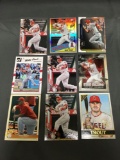 9 Card Lot of MIKE TROUT Anaheim Angels Baseball Cards from Huge Collection