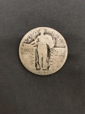 1928 United States Standing Liberty Silver Quarter - 90% Silver Coin from Estate