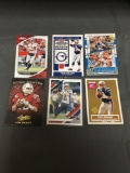 6 Card Lot of TOM BRADY New England Patriots Football Cards from Huge Collection