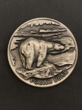 35.0 Grams .925 Sterling Silver Longines Art Silver Round Coin - POLAR BEAR