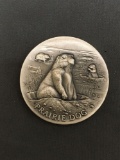 35.7 Grams .925 Sterling Silver Longines Art Silver Round Coin - PRAIRIE DOG