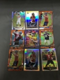 9 Card Lot of REFRACTORS and PRIZMS with Stars and Rookies from Huge Collection