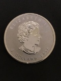 1 Troy Ounce 2016 Canada 1 Troy Ounce .999 Fine Silver Maple Leaf Silver Bullion Round Coin