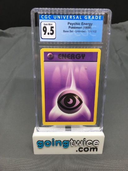 CGC Graded 1999 Pokemon Base Set Unlimited #101 PSYCHIC HEAL Trading Card - GEM MINT 9.5