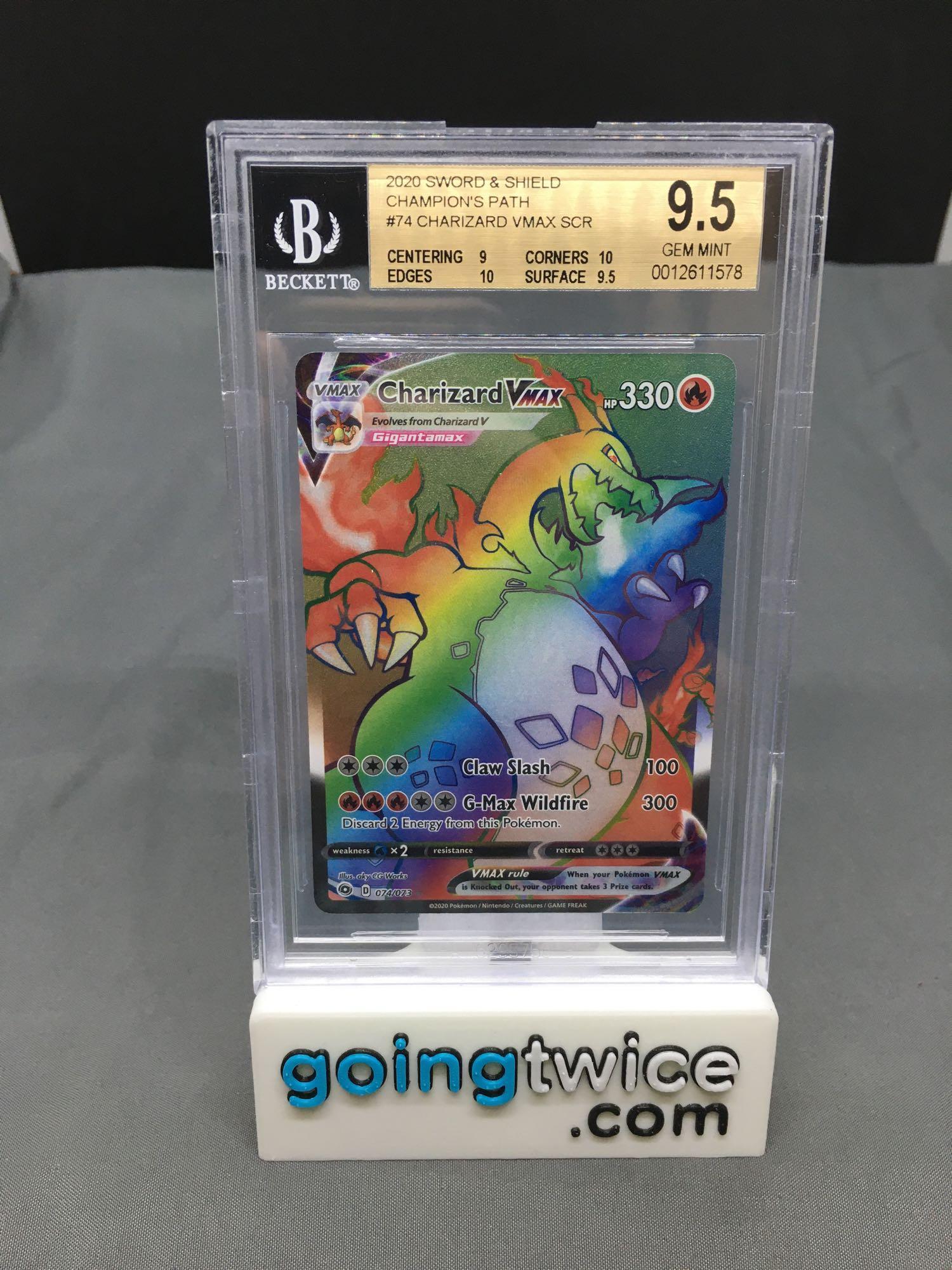 Pokemon Charizard outlet Rainbow Rare BGS 9