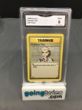 GMA Graded 1999 Pokemon Base Set Unlimited #88 PROFESSOR OAK Trading Card - MINT 9