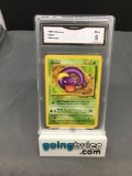 GMA Graded 1999 Pokemon Fossil #46 EKANS Trading Card - MINT 9