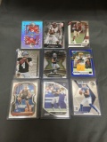 9 Card Lot of Football ROOKIE Cards and Prospects - NEWER YEARS - with Stars from Huge Collection