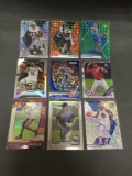 9 Card Lot of REFRACTORS and PRIZMS with Stars and Rookies from Huge Collection