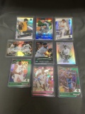 9 Card Lot of REFRACTORS & PRIZMS from Huge Collection with Stars & Rookie Cards