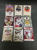 9 Card Lot of Football ROOKIE Cards and Prospects - NEWER YEARS - with Stars from Huge Collection