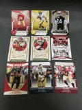 9 Card Lot of Football ROOKIE Cards and Prospects - NEWER YEARS - with Stars from Huge Collection