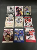 9 Card Lot of Football ROOKIE Cards and Prospects - NEWER YEARS - with Stars from Huge Collection