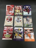 9 Card Lot of Football ROOKIE Cards and Prospects - NEWER YEARS - with Stars from Huge Collection